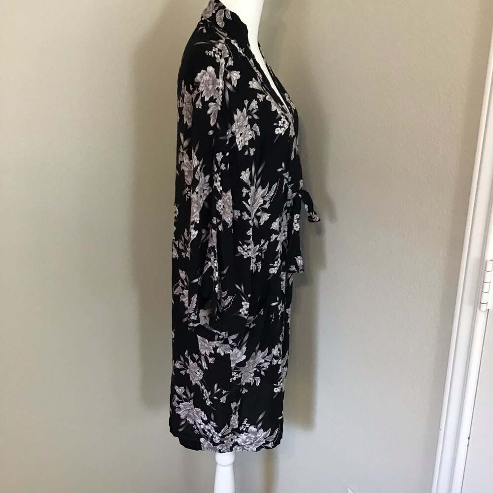 Spiritual Gangster Maya Tie-Front Floral Kimono Robe One Size Cardigan - Picture 3 of 11